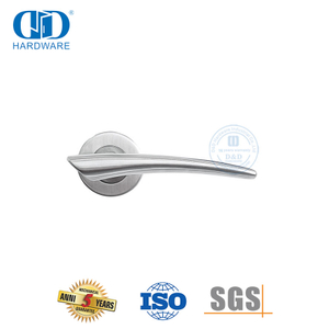 Manija de puerta interna de palanca sólida de privacidad tipo Europa de acero inoxidable-DDSH043-SSS