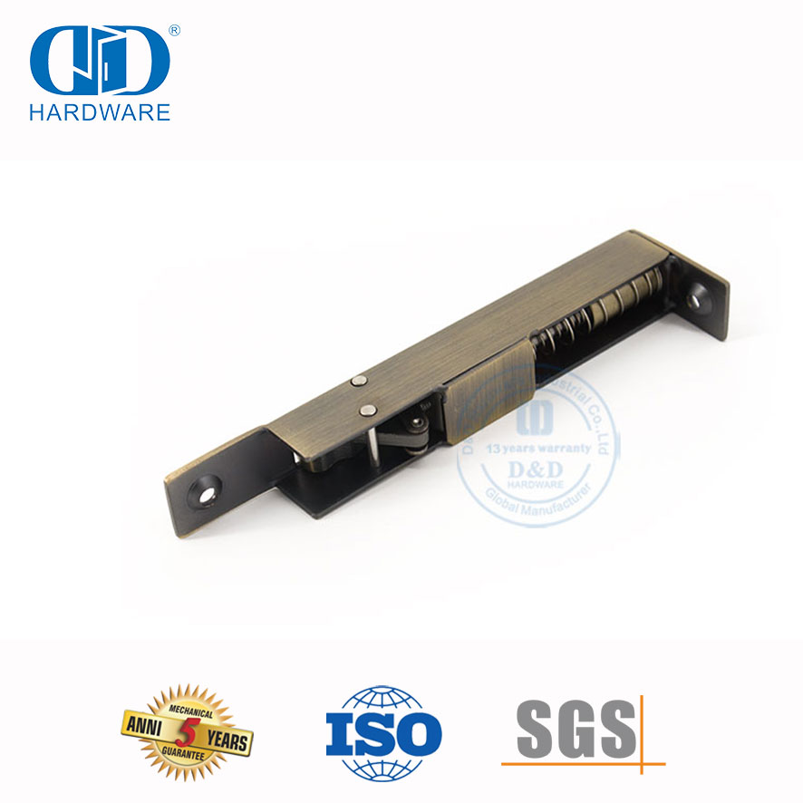 Perno de descarga automático Sinistral de acero inoxidable de latón antiguo para puerta de paso-DDDB023-AB