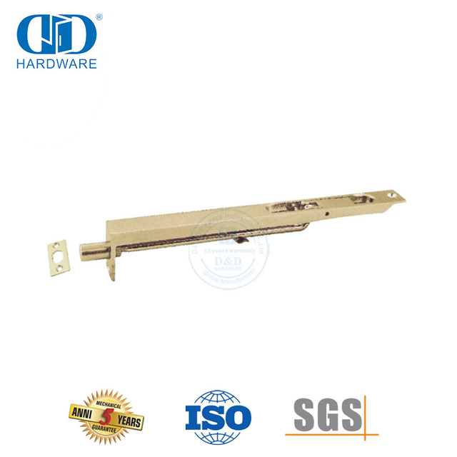 Perno rasante de montaje de puerta de latón de alta calidad para puerta de madera-DDDB003-SB