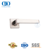 Herrajes para puertas de pasillo de paso, manijas de palanca cuadradas con acabado satinado-DDTH020-SSS