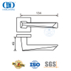 Manija de puerta sólida tubular triangular de acero inoxidable con acabado de latón satinado-DDSH056-SB