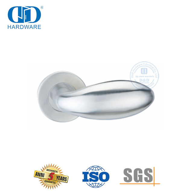 Manija de palanca sólida de tipo corto de acero inoxidable de fundición de precisión-DDSH030-SSS