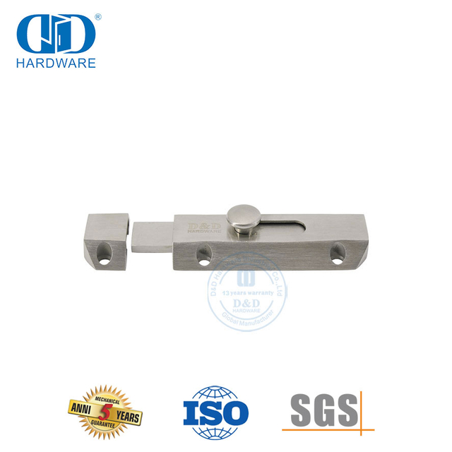 Hardware de puerta única de paso Perno de puerta de torre de barril de latón macizo-DDDB017-SNP
