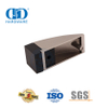 Tope de puerta triangular de níquel satinado Tope de goma negro montado en el piso-DDDS013-SN