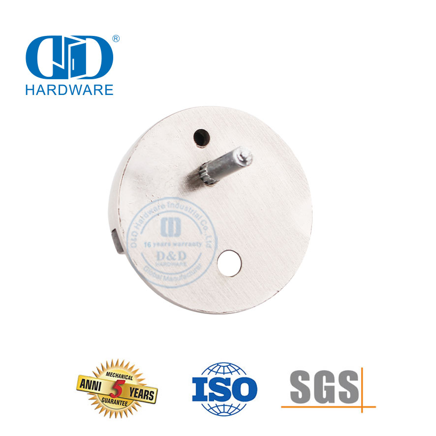 Tope de puerta tipo partido montado en el piso de aleación de zinc y níquel satinado-DDDS004-SN