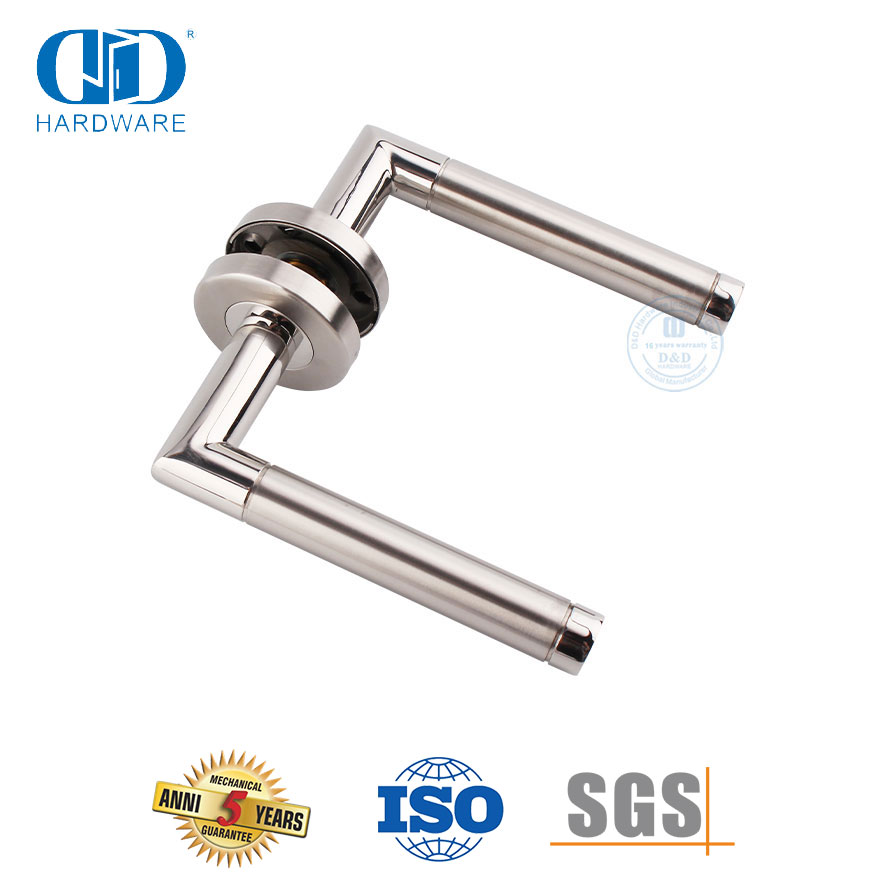 Manija de puerta de palanca de alto grado de hardware de construcción comercial de estilo europeo-DDTH021-SSS