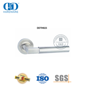 Manijas de puerta de palanca de estilo simple, modernas, sostenibles y duraderas de acero inoxidable-DDTH023-SSS