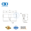 Cilindro doble de latón macizo de alta seguridad con llave con hoyuelos-DDLC021-70mm-SN