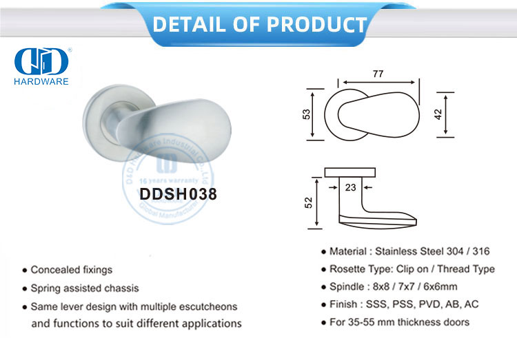 Manija de palanca de alta calidad