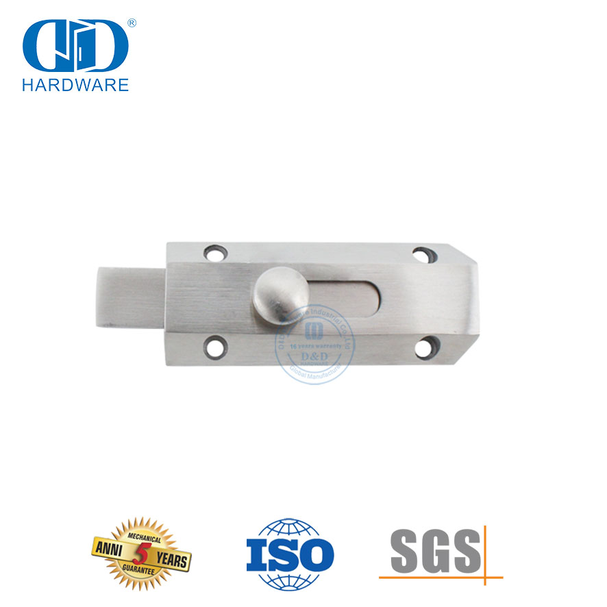 Perno de barril de cerradura de pestillo de puerta de acero inoxidable para puerta delantera-DDDB029-SSS
