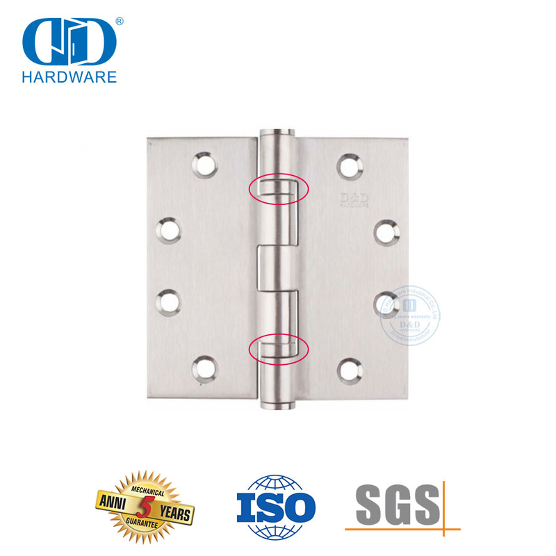 Bisagra de puerta de doble rodamiento de acero inoxidable con función antifricción-DDSS063