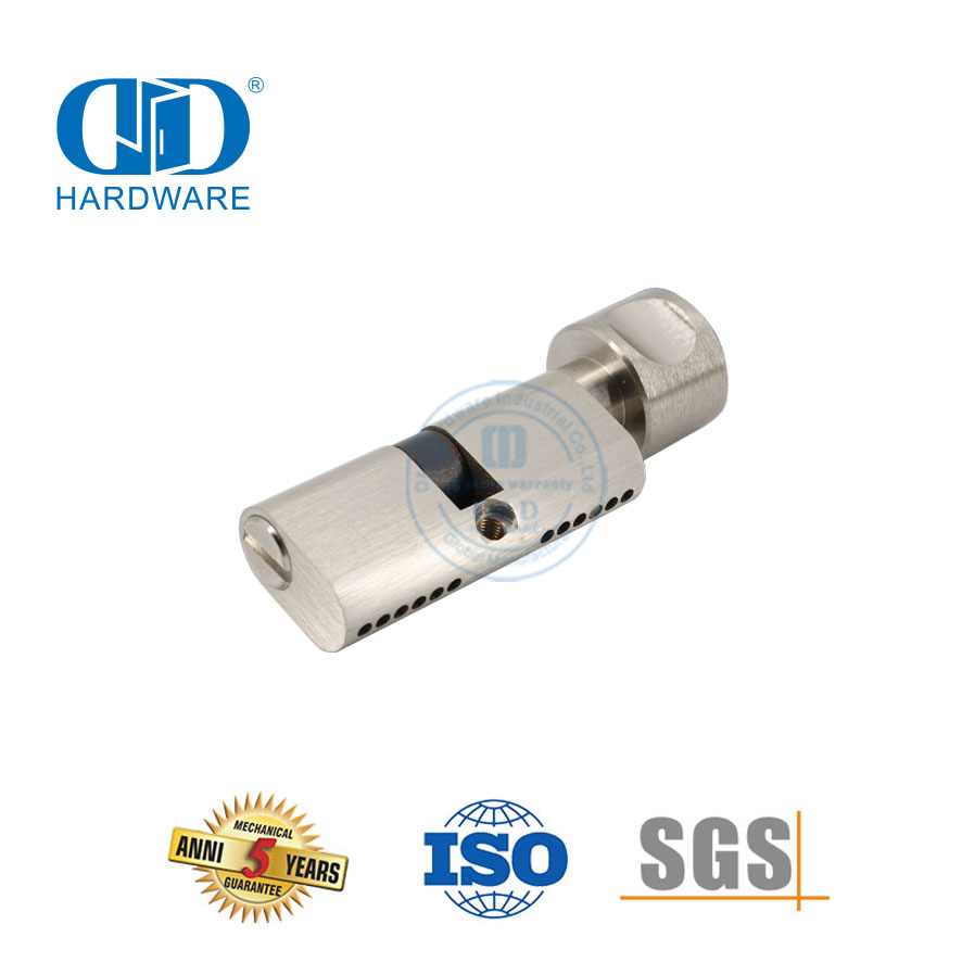 Cilindro sin llave para puerta de baño con forma ovalada de latón macizo de buena calidad-DDLC006-70mm-SN