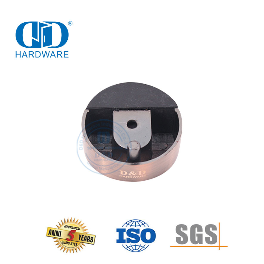 Tapón de puerta redondo montado en el piso, herrajes para puertas de cobre antiguo de aleación de zinc-DDDS006-AC