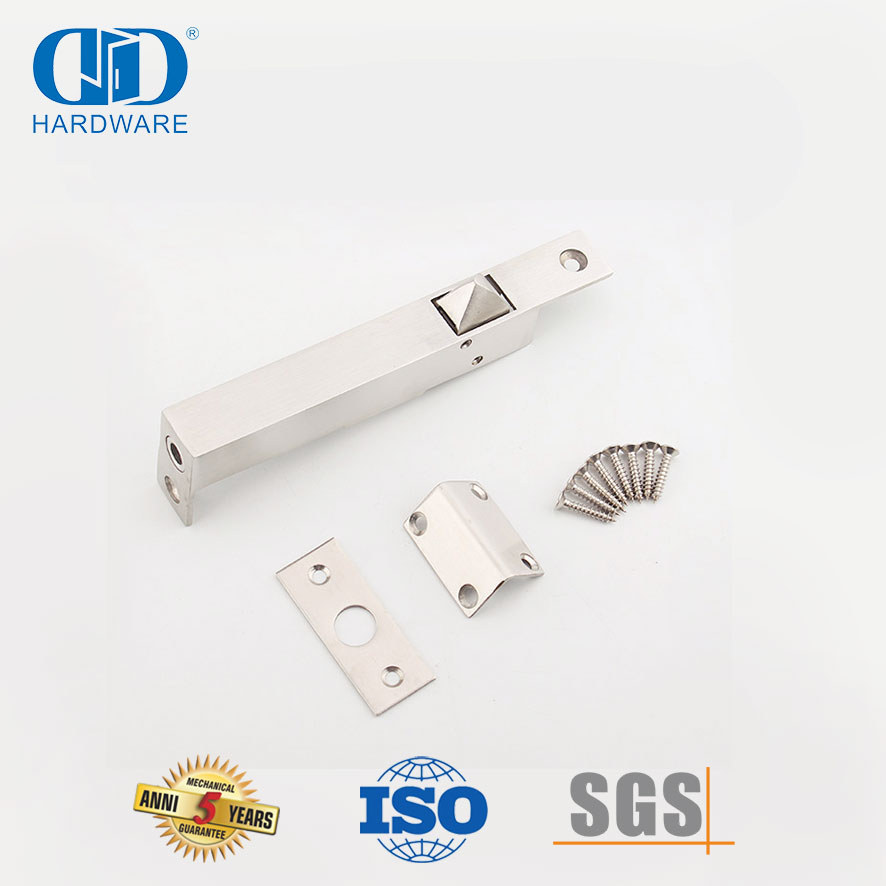 Perno de puerta empotrado de tipo automático lateral de acero inoxidable satinado-DDDB023-SSS