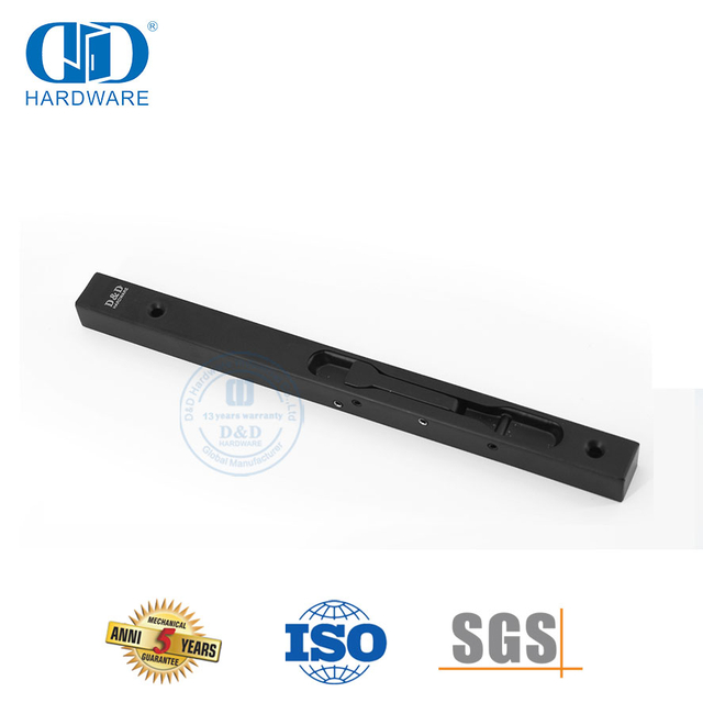 Accesorios para puertas de madera de acero inoxidable negro mate Tipo caja Perno empotrado-DDDB008-MB