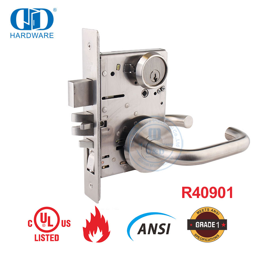 Cilindro de cerradura de puerta estilo americano de latón macizo, carcasa de núcleo intercambiable-DDLC016-29mm-SN