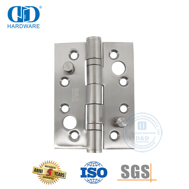 Herrajes para puerta principal Bisagra de seguridad doble de cinco nudillos de acero inoxidable-DDSS014