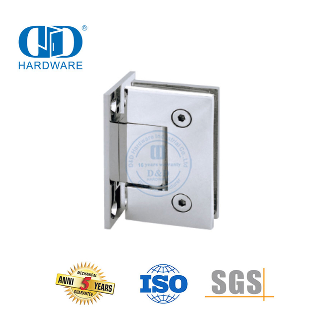 Bisagra de puerta de ducha de hardware de vidrio de acero inoxidable para baño-DDGH001