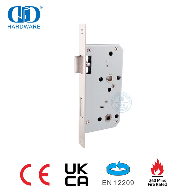 Certificación CE Cerradura de puerta de inodoro de baño con clasificación de fuego de alta seguridad-DDML012-5578-SSS