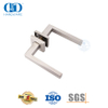 Herrajes para puertas de pasillo de paso, manijas de palanca cuadradas con acabado satinado-DDTH020-SSS