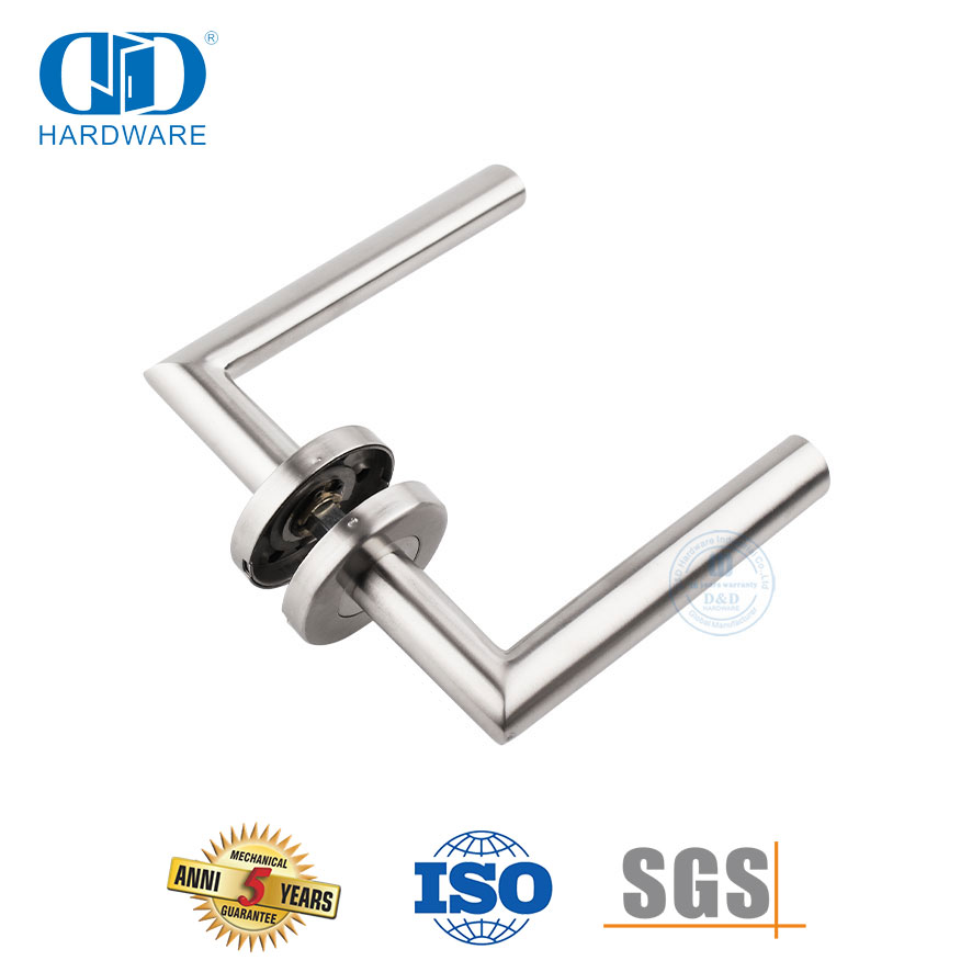 Manijas de puerta de palanca tubular ovalada de nuevo diseño moderno de acero inoxidable-DDTH026-SSS