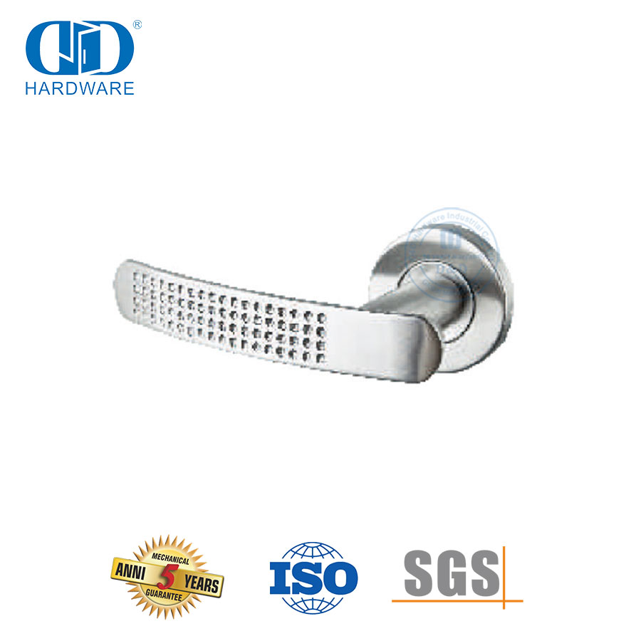 Manija de palanca sólida de acero inoxidable moderna y simple con fosas para antideslizante-DDSH051-SSS