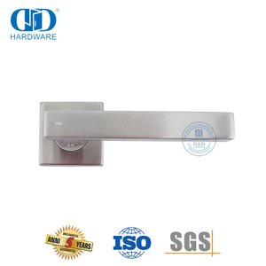 Palanca cuadrada para puerta exterior de alta calidad SUS 304 Herrajes para puertas europeas-DDTH046-SSS