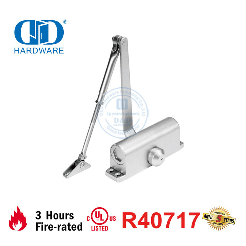 Cierrapuertas resistente al fuego de alta calidad, 40-65 kg, 1100 mm, con certificación CE UL 10C, DDDC035