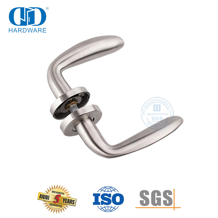 Accesorios de hardware para puertas dobles Manija de puerta sólida de seguridad contemporánea de diseño moderno-DDSH019-SSS