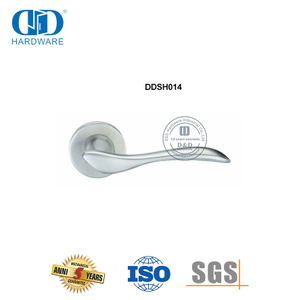 Manija de puerta de fundición de precisión tipo palanca de acero inoxidable sólido-DDSH014-SSS