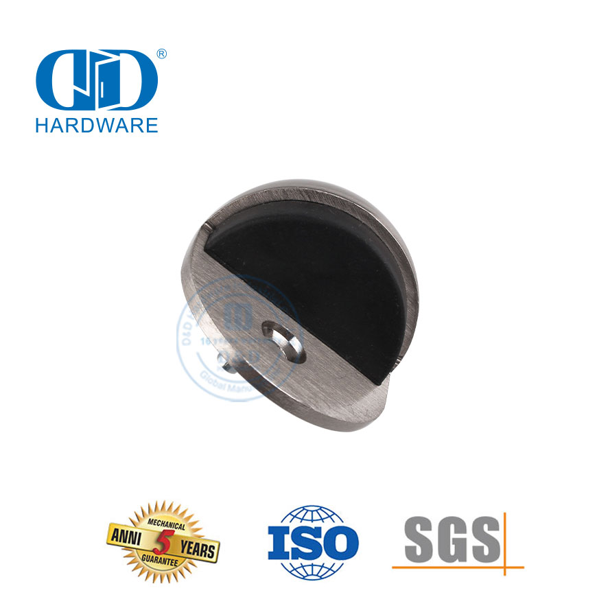 Tope de puerta de aleación de zinc tipo media luna montado en el piso para puerta comercial-DDDS003-SN