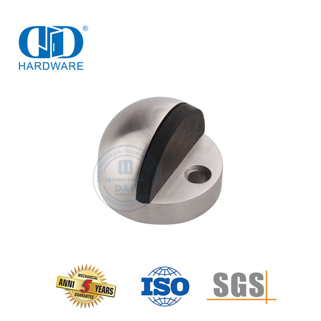 Tope de puerta semiesférico montado en el piso de acero inoxidable de alto estándar-DDDS002-SSS