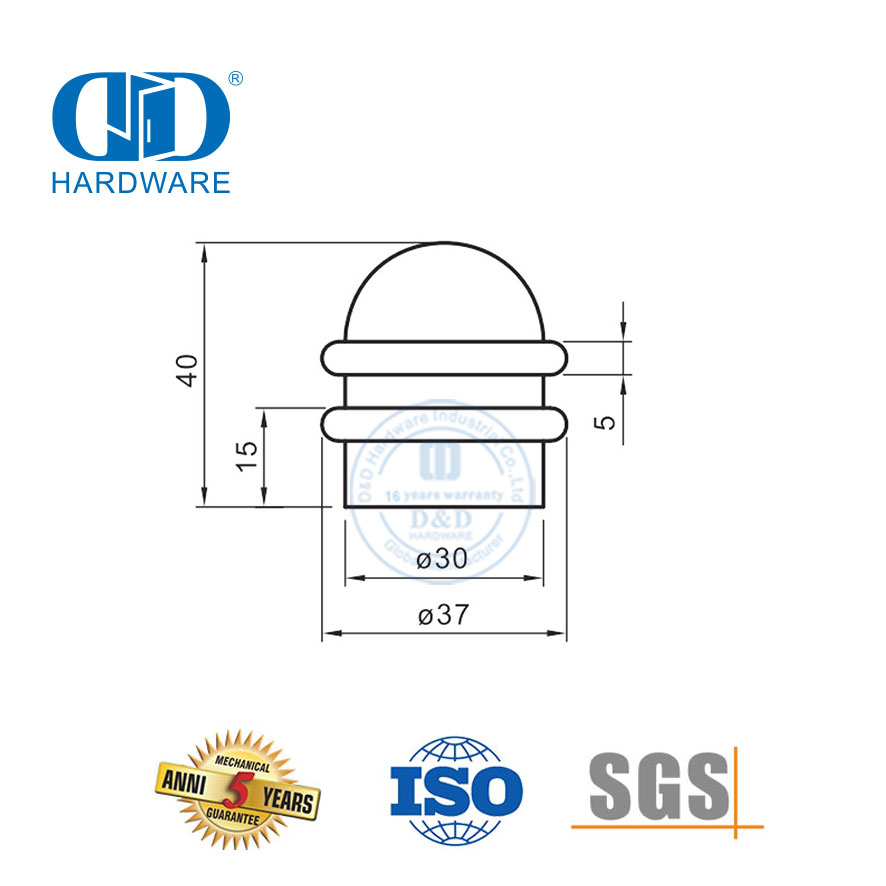 Proveedor de China Tope de puerta resistente de acero inoxidable con puerta de inodoro-DDDS039