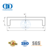Tiradores de herrajes para muebles Manija de puerta de gabinete de cocina hueca de acero inoxidable negro mate-DDFH033