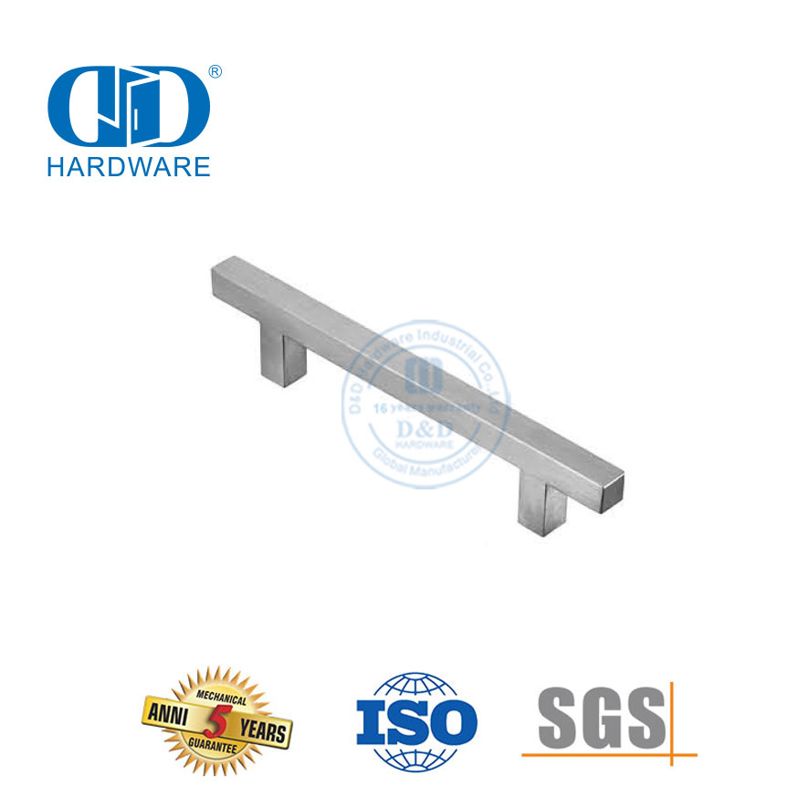 Manija de puerta lateral en forma de H de acero inoxidable de venta directa personalizada Manija de puerta cepillada de acero inoxidable-DDFH019