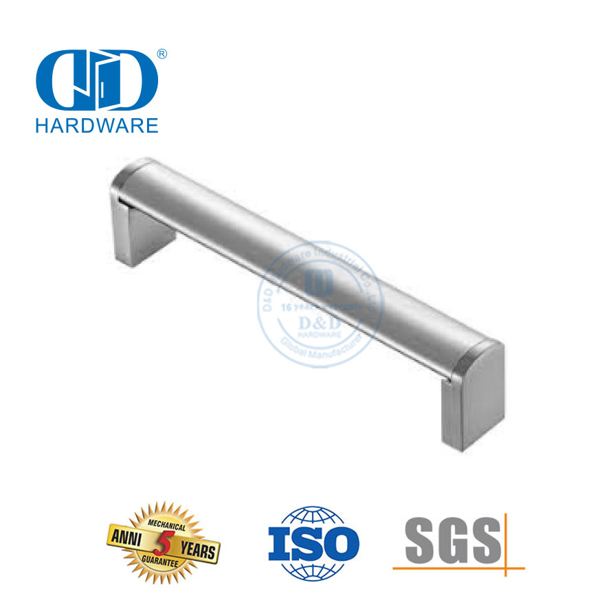 Populares accesorios del gabinete hueco cuadrado, puerta de cocina, tiradores de armario, manijas de muebles de acero inoxidable, armarios Luxury-DDFH025