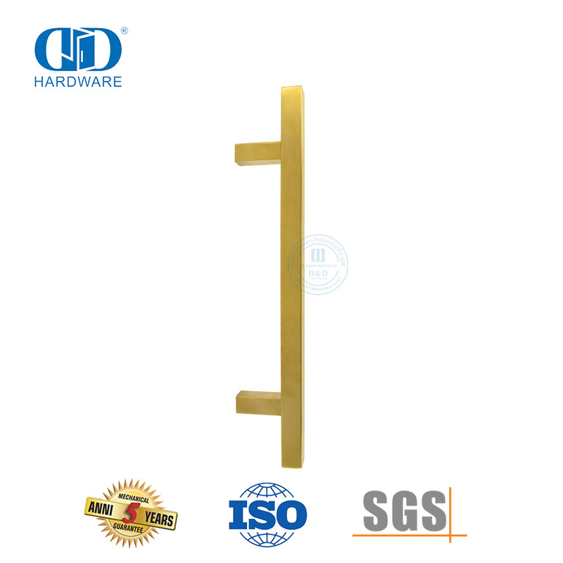 Manija larga para puerta corredera de granero, acero inoxidable, latón satinado Vintage, nuevo producto 2024, DDPH033-SB