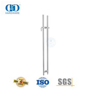 Herrajes para puerta de vidrio frontal de oficina, manija de palanca de puerta de vidrio con punto bloqueable con cerradura-DDPH040