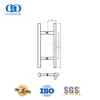 Tiradores de acero inoxidable para puerta de entrada estilo escalera de tubo redondo para puerta de madera y vidrio-DDPH037