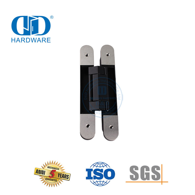 Fabricante Aleación de zinc 3D Oculto Ajuste oculto 180 grados Servicio pesado Cierre suave Comercial Hotel Escuela Bisagra-DDCH008-G120
