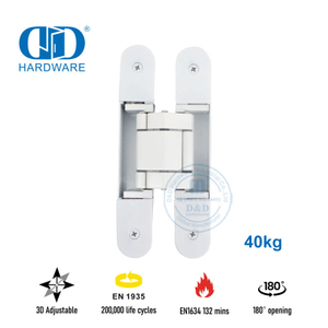 Bisagra de puerta ajustable oculta oculta 3D de aleación de zinc-DDCH008-G40