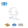 Accesorio de parche de acero inoxidable Accesorio de pivote Conector curvo Accesorio de vidrio pivotante-DDGP007