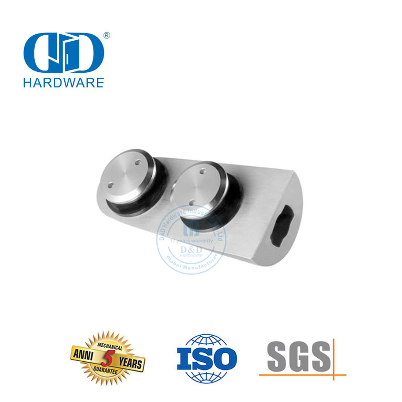 Pivote de puerta inferior de acero inoxidable, herrajes para puerta de vidrio, ajuste de parche pivotante, pivote superior-DDGP012