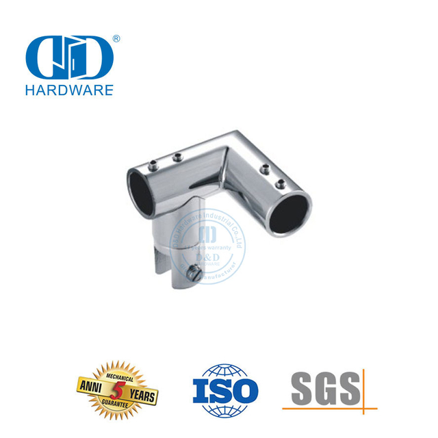 Conector giratorio plegable de hardware marino superior de acero inoxidable Accesorios Conector de soporte de panel de vidrio-DDSC040