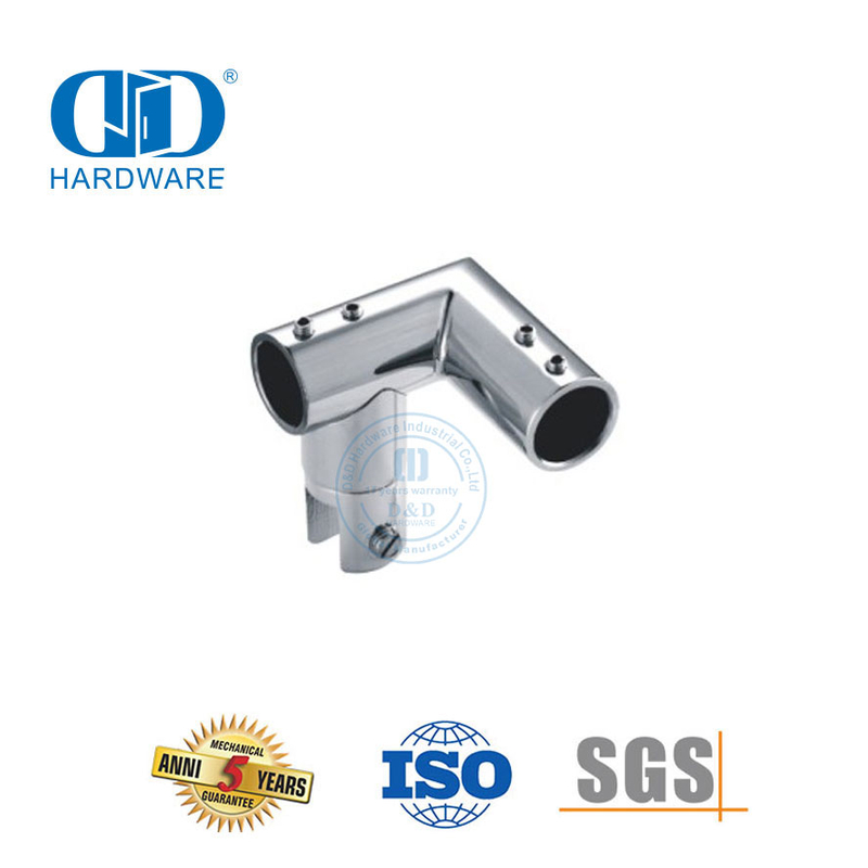 Conector giratorio plegable de hardware marino superior de acero inoxidable Accesorios Conector de soporte de panel de vidrio-DDSC040
