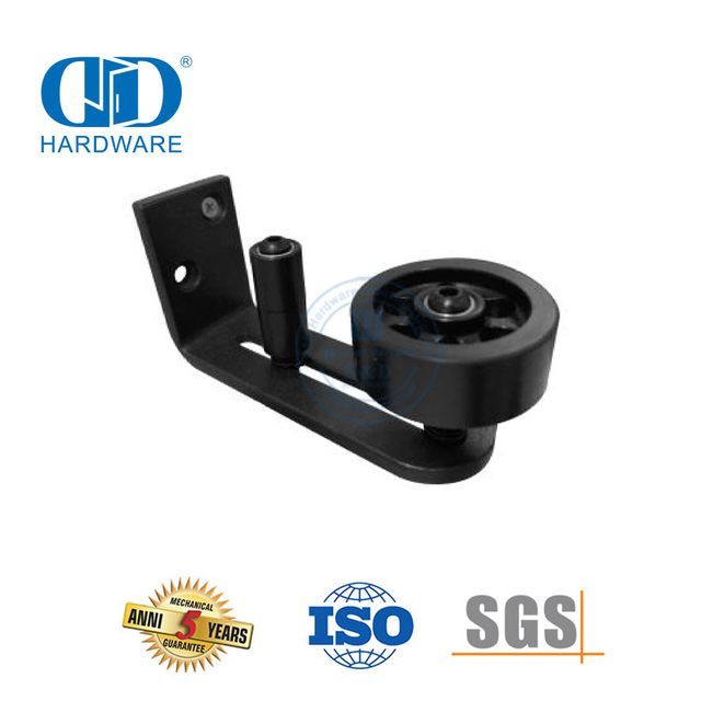 Proveedor de China Guía de hardware para puertas corredizas de granero negras de acero inoxidable Guía de piso inferior de puerta-DDBD083