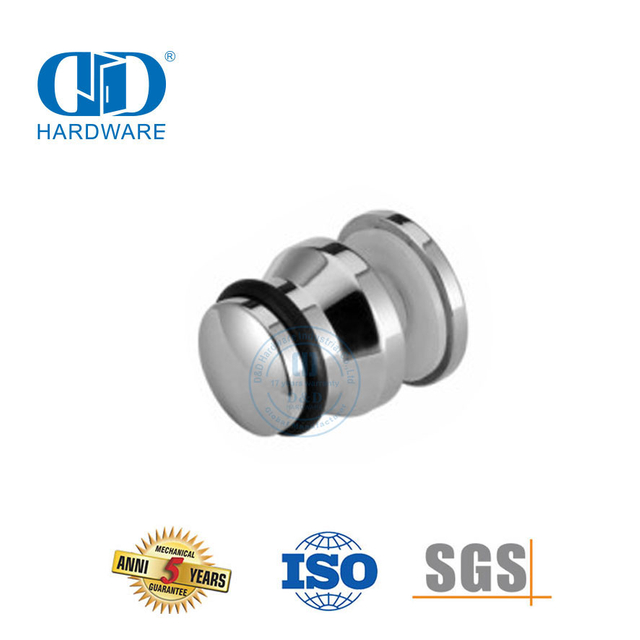 Herrajes para puertas corredizas de acero inoxidable Sistema corredizo para puertas de ducha Conector de vidrio redondo-DDSL002-4