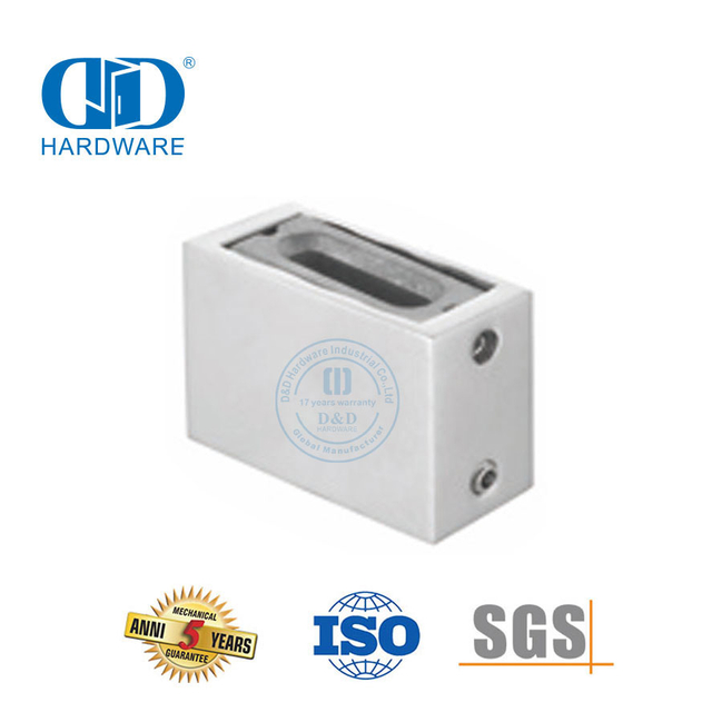 Soporte de pared para puertas corredizas de herrajes para vidrio de acero inoxidable-DDSL001-6