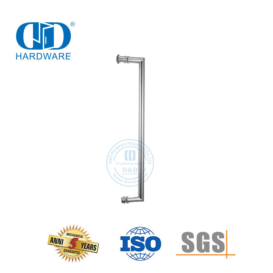 Manija de acero inoxidable para cuarto de ducha, accesorio para puerta de vidrio, manija de puerta de baño de un solo lado, DDPH042