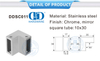 Sistema de cabina de ducha comercial de acero inoxidable, conector de soporte de Panel de vidrio, accesorios para puerta de vidrio-DDSC011